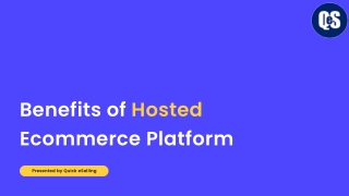 Benefits of Hosted Ecommerce Platform for an Online Store