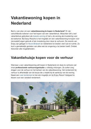 Vakantiehuis kopen Nederland