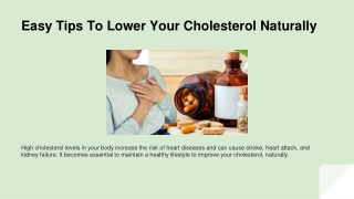 Easy Tips To Lower Your Cholesterol Naturally