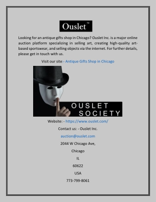 Antique Gifts Shop In Chicago  Ouslet.com