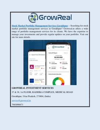 Stock Market Portfolio Management Services Gorakhpur | Growreal.in