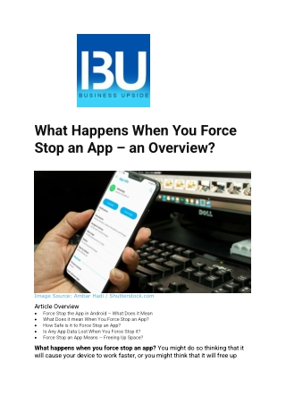 What Happens When You Force Stop an App – an Overview?
