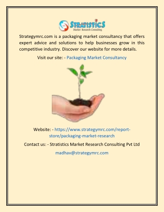 Packaging Market Consultancy  Strategymrc.com