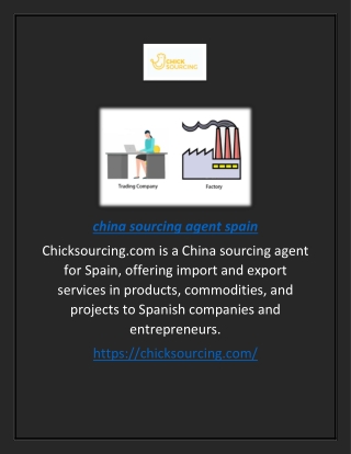 China Sourcing Agent Spain | Chicksourcing.com