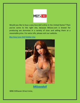Buy Sexy Love Doll Online Usa  Miisoo.com