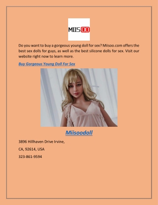 Buy Gorgeous Young Doll for Sex  Miisoo.com