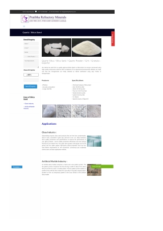 Supplier of Silica Sand | Quartz Silica Sand Supplier in India
