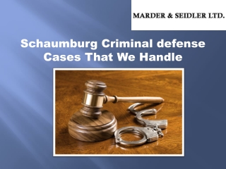 Schaumburg Criminal defense Cases That We Handle