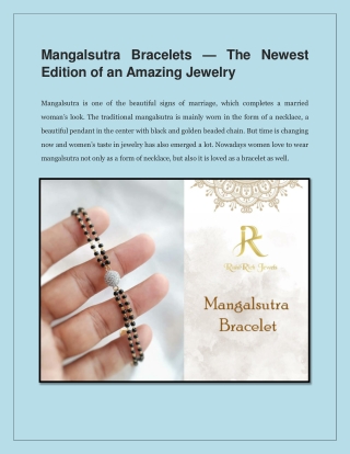 Mangalsutra Bracelets