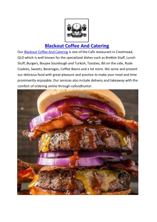 $5 off - Blackout Coffee And Catering Menu Crestmead, QLD