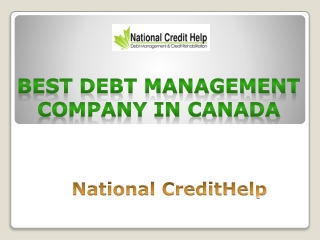 Best Debt Management Company In Canada