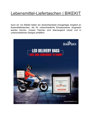 Lebensmittel-Liefertaschen | BIKEKIT