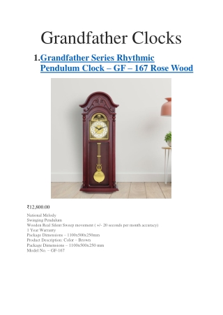 Orpat Grandfather Clocks