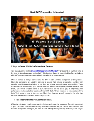 Best SAT Preparation in Mumbai