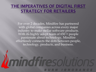 The imperatives of Digital First strategy for Retailers
