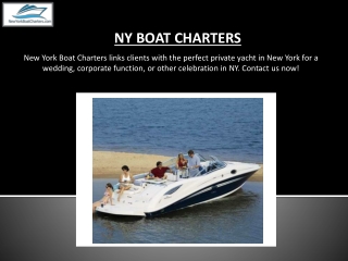 NY BOAT CHARTERS