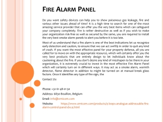 Fire Alarm Panel