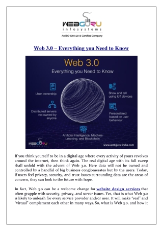 Web 3.0 – Everything you Need to Know