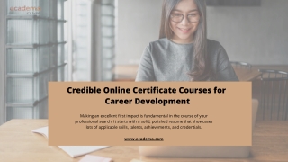 Credible Online Certificate Courses for Career Development