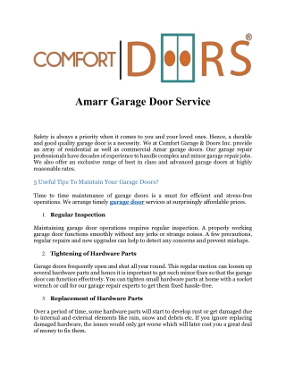 Amarr Garage Door Service