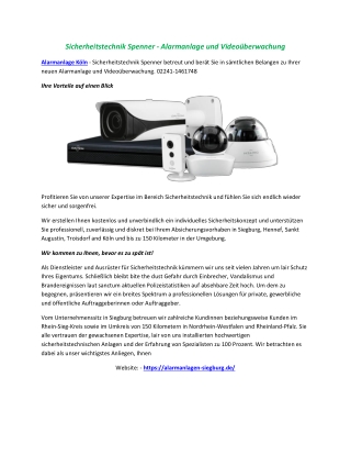 Sicherheitstechnik Spenner - Alarmanlage und Videoüberwachung