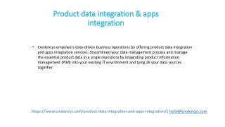 Product data integration & apps integration