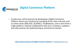 Digital Commerce Platform