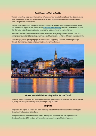 Best Places to Visit in Serbia