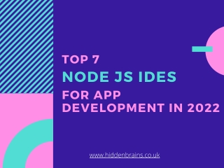 Top 7 Node JS IDEs for App Development in 2022