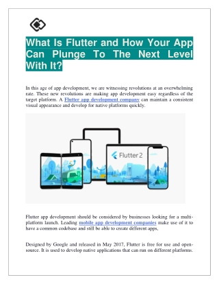 What Is Flutter and How Your App Can Plunge To The Next Level With It