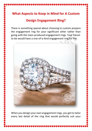 What Aspects to Keep in Mind for A Custom Design Engagement Ring_NederlandJewelers