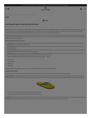 Top 5 Footwear for Women- Latest Design Offers for Monsoon