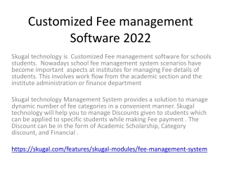 Customized Fee management Software 2022