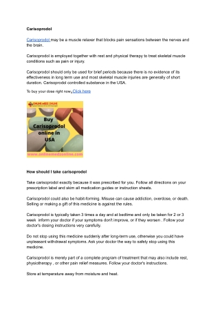 Buy Carisoprodo online in USA