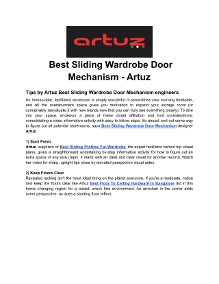 Best Sliding Wardrobe Door Mechanism - Artuz