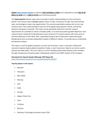 Supercapacitor Market