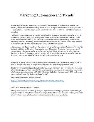 What is Marketing Automation