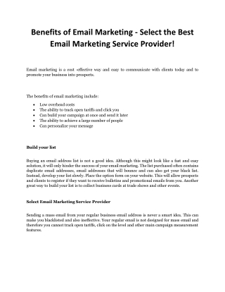 Best Email Marketing Services