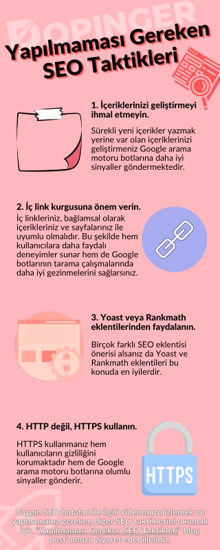 Yapilmamasi Gereken SEO Taktikleri