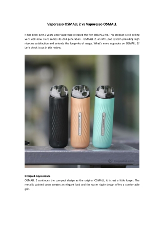 Vaporesso OSMALL 2 vs Vaporesso OSMALL