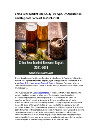 China Beer Market Research Report 2021-2031