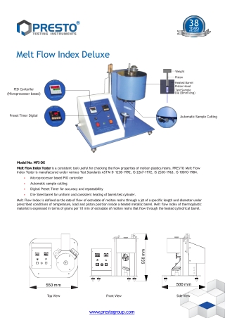Get to know Specification and feature of Melt Flow Index Tester