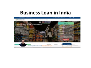 Business Loan in India