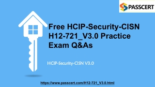 H12-721_V3.0 HCIP-Security-CISN V3.0 Exam Dumps