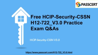 H12-722_V3.0 HCIP-Security-CSSN V3.0 Exam Dumps