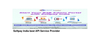 Softpay India best API Service Provider