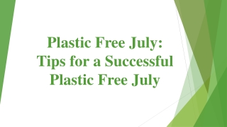 Plastic Free July