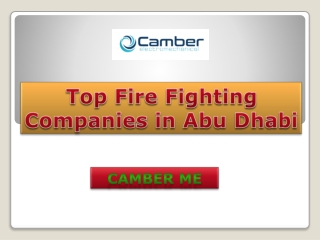 Top Fire Fighting Companies in Abu Dhabi