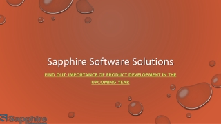 Find Out Importance of Product Development in the Upcoming Year | Sapphire