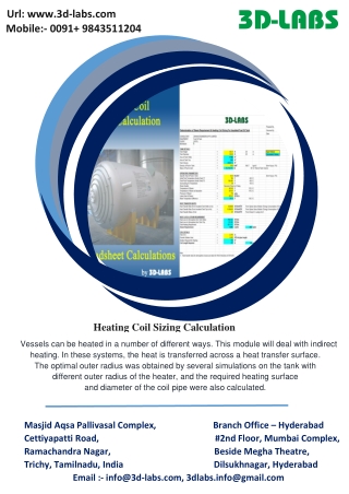 Heating Coil Sizing Calculation